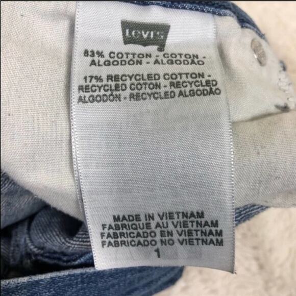 Levi’s Distressed Mid Rise Denim Shorts - Picture 4 of 4